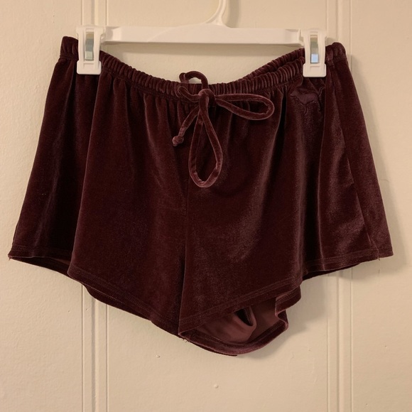 PINK Victoria's Secret Other - Victoria’s Secret Plum Velvet Shorts Size Medium